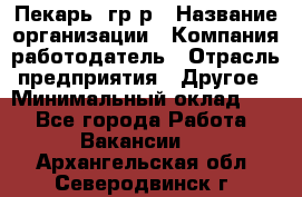 Пекарь– гр/р › Название организации ­ Компания-работодатель › Отрасль предприятия ­ Другое › Минимальный оклад ­ 1 - Все города Работа » Вакансии   . Архангельская обл.,Северодвинск г.